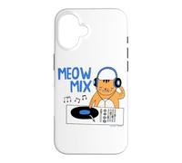 Carcasa para iPhone 16 Gemma Correll Meow Mix DJ Cat Funny Rave Design