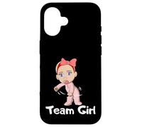 Carcasa para iPhone 16 Gender Reveal Party Team Girl Cute Flossing Baby Floss Gift