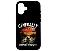 Carcasa para iPhone 16 GENERALMENTE PERDIDO Pero Paddling con Confianza Aventuras en Canoa