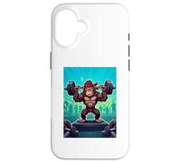 Carcasa para iPhone 16 Gimnasio Powerlifting Monkey Squat Bench Deadlift