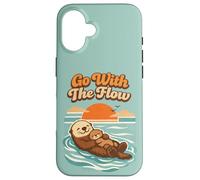 Carcasa para iPhone 16 Go with The Flow Sea Otter Retro Animal