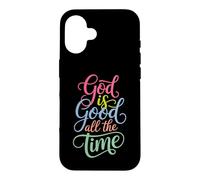 Carcasa para iPhone 16 God Is Good All The Time Christian Cute Bible Versículo