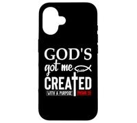 Carcasa para iPhone 16 God'S Got Me Christian Ephesians 2:10 Created with a Purpose