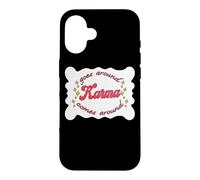 Carcasa para iPhone 16 Goes Around Karma Viene Alrededor Retro Estética