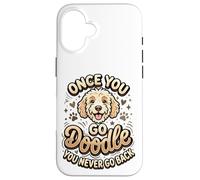 Carcasa para iPhone 16 Goldendoodle Mom Goldendoodle Dad Once You Go Dueño de Doodle