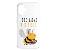 Carcasa para iPhone 16 Gospel Kids Christian Faith Cute Bee: I Bee-Lieve The Bible