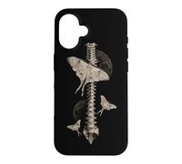 Carcasa para iPhone 16 Gótico Polilla Anatomía Columna Luna Oculto Naturaleza