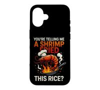 Carcasa para iPhone 16 Gracioso Diciendo Que le Dice camarones fritos Este arroz