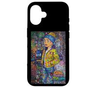 Carcasa para iPhone 16 Graffiti Girl with a Pearl Earring - Colorful Pop Art Street