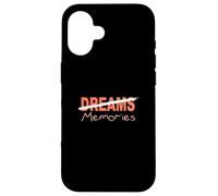Carcasa para iPhone 16 Gráfico Coral Memories Over Dreams en Color Coral