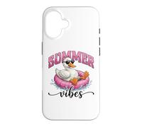 Carcasa para iPhone 16 Gráfico de Color Rosa con diseño de Bonito Estampado Summer Vibes Cool Duck Shades