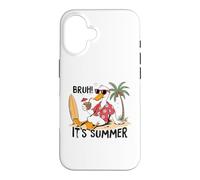 Carcasa para iPhone 16 Gráfico Divertido de Surf de Vacaciones en Duck Beach de Bruh It's Summer