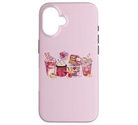 Carcasa para iPhone 16 Gráfico Love Seasonal Coffee Tea Sweet Hearts