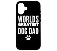 Carcasa para iPhone 16 Gráficos Blancos con Estampado de Patas de papá y Perro de Worlds Greatest