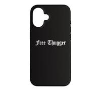 Carcasa para iPhone 16 Gratis Thugger Viral Meme Hip Hop Música Divertido Broma Urbano