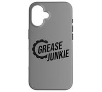 Carcasa para iPhone 16 Grease Junkie Monkey Mechanic Tech Garage Repair Engines