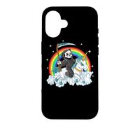 Carcasa para iPhone 16 Grim Reaper Riding Unicorn | Aesthetic Pastel Goth Girls