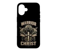 Carcasa para iPhone 16 Guerrero de Cristo Fe sobre el Miedo Soldado Cristiano