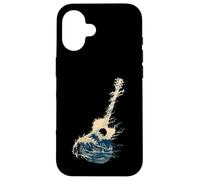 Carcasa para iPhone 16 Guitarra Wave Art Japonés Cool Hombres Mujeres Motivo Amante De La M