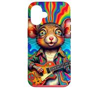 Carcasa para iPhone 16 Guitarrista Far out Mouse 60s