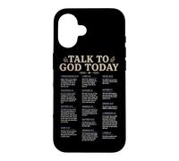 Carcasa para iPhone 16 Habla con Dios Hoy Cristiano Fe Oración Escritura Biblia