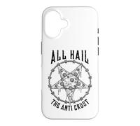 Carcasa para iPhone 16 Hail Satanic Pizza Lover Divertido Oculto Anti Crust Pentagrama