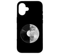 Carcasa para iPhone 16 Half Moon Vinyl Record Design - Music Lover Lunar Graphic