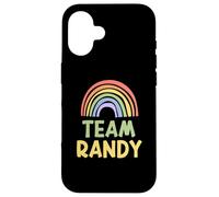 Carcasa para iPhone 16 Happy Colorful Team Randy Rainbow Pride Green Yellow