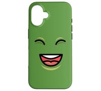 Carcasa para iPhone 16 Happy Laughing Face - Cartoon Green Avocado