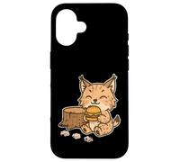 Carcasa para iPhone 16 Happy Lynx Come Hamburguesa Picnic