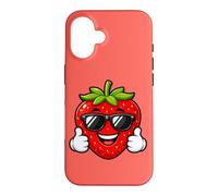 Carcasa para iPhone 16 Happy Strawberry aplaude Summer Cool Vibes