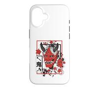 Carcasa para iPhone 16 Harajuku Japanese Aesthetic Red Oni Demon Mask