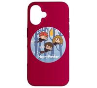 Carcasa para iPhone 16 Harry Potter Chibi Trio Flying On Broomsticks