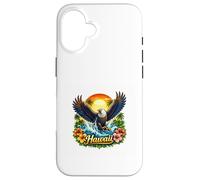 Carcasa para iPhone 16 Hawaii Eagle Tropical Sunset Island Pride