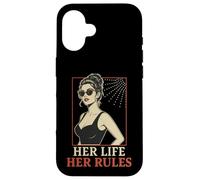 Carcasa para iPhone 16 Her Life Her Rules Cita Independiente Pin Up Girl
