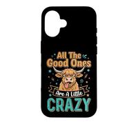 Carcasa para iPhone 16 Highland Cow All Good Ones Crazy Funny Dichos