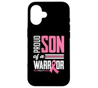 Carcasa para iPhone 16 Hijo Orgulloso de una mamá guerrera Concientización sobre el cáncer de Mama