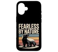 Carcasa para iPhone 16 Honey Badger Vintage de Fearless by Nature