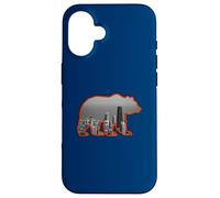 Carcasa para iPhone 16 Horizonte de la Ciudad de Chicago Dentro de una Silueta parda