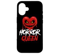 Carcasa para iPhone 16 Horror Queen Zombie Heart Película de Terror Fan Girls Movie Night
