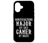 Carcasa para iPhone 16 Horticulture Major by Day Gamer by Night Farming Student