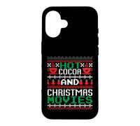 Carcasa para iPhone 16 Hot Cocoa and Christmas Movies Ugly Sweater Winter Art