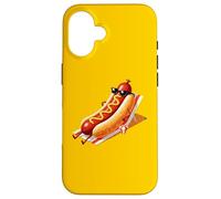 Carcasa para iPhone 16 Hot Dog Beach Wiener Funny Holiday Lover Juego de Palabras Ingenioso Humor Arte