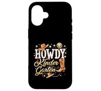 Carcasa para iPhone 16 Howdy Maestro de jardín de Infantes Rodeo Country Western Cowgirl