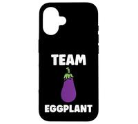 Carcasa para iPhone 16 Humor Food Eggplant Simple Team Eggplant