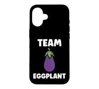 Carcasa para iPhone 16 Humor Food Eggplant Simple Team Eggplant