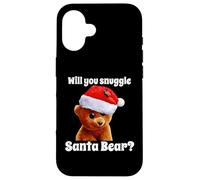 Carcasa para iPhone 16 Humor navideño Will You Snuggle Christmas Bear
