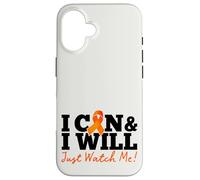 Carcasa para iPhone 16 I Can & I Will Beat Leukemia Cancer Warrior Just Watch Me