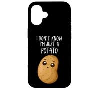 Carcasa para iPhone 16 I Don't Know I'm Just A Potato Funny Kawaii Potato Saying