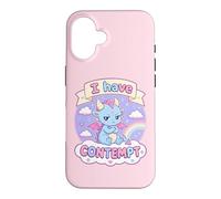Carcasa para iPhone 16 I Have Contempt Cute Kawaii Dragon Sarcástico Mood Art Rosa